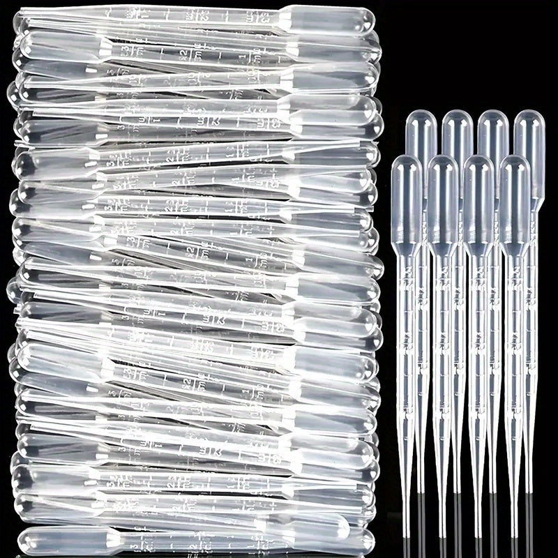 100pcs 3ml Disposable Resin Dropper for DIY Epoxy Jewelry Making