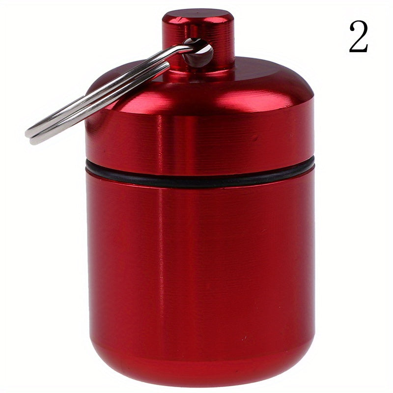 Mini Waterproof Aluminum Pill Box Case with Key Ring