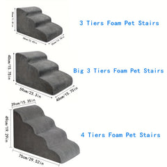 Pet Stairs 3 4 5 Steps Dog Stairs Ramps For Bed Non Slip Pet Steps