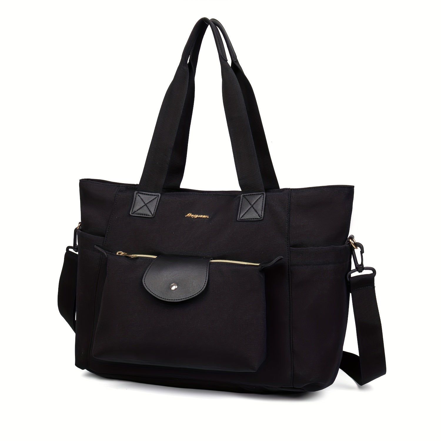 LEQUEEN Spacious Diaper Bag Multifunctional Mommy Tote Durable Oxford Fabric