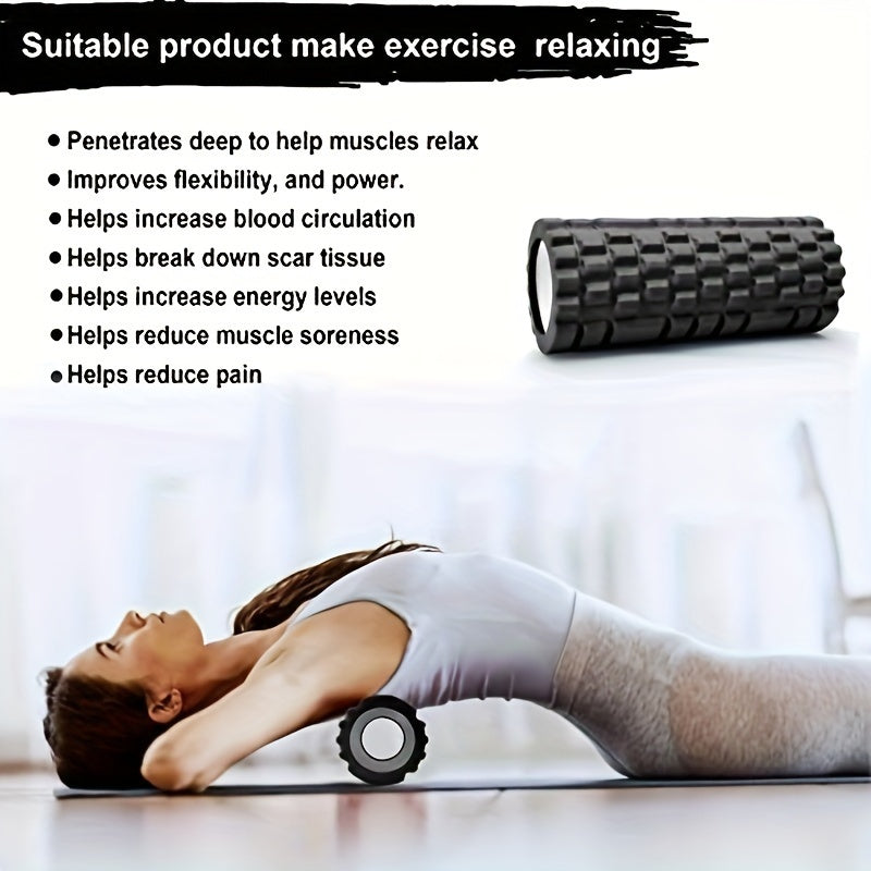 Yoga Roller Set: Massage Roller, Balls, Stick, Tension Rope