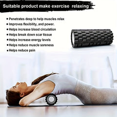 Yoga Roller Set: Massage Roller, Balls, Stick, Tension Rope