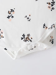 Baby Girls 4pcs Triangle Bodysuits in Ditsy Floral Dot Print