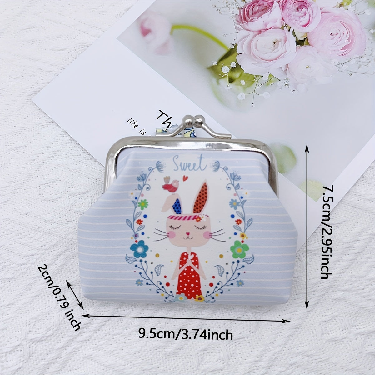 Girls Coin Purse Rabbit Pattern Coin Purse Bag Birthday Gift
