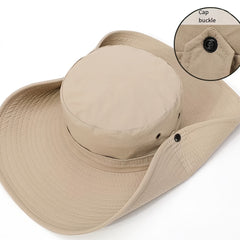 Breathable Men's UV Protection Bucket Hat for Outdoor Activities