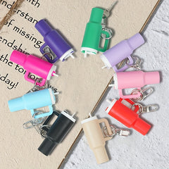 10pcs Mini Tumbler Keychains Compact Lipstick Holder