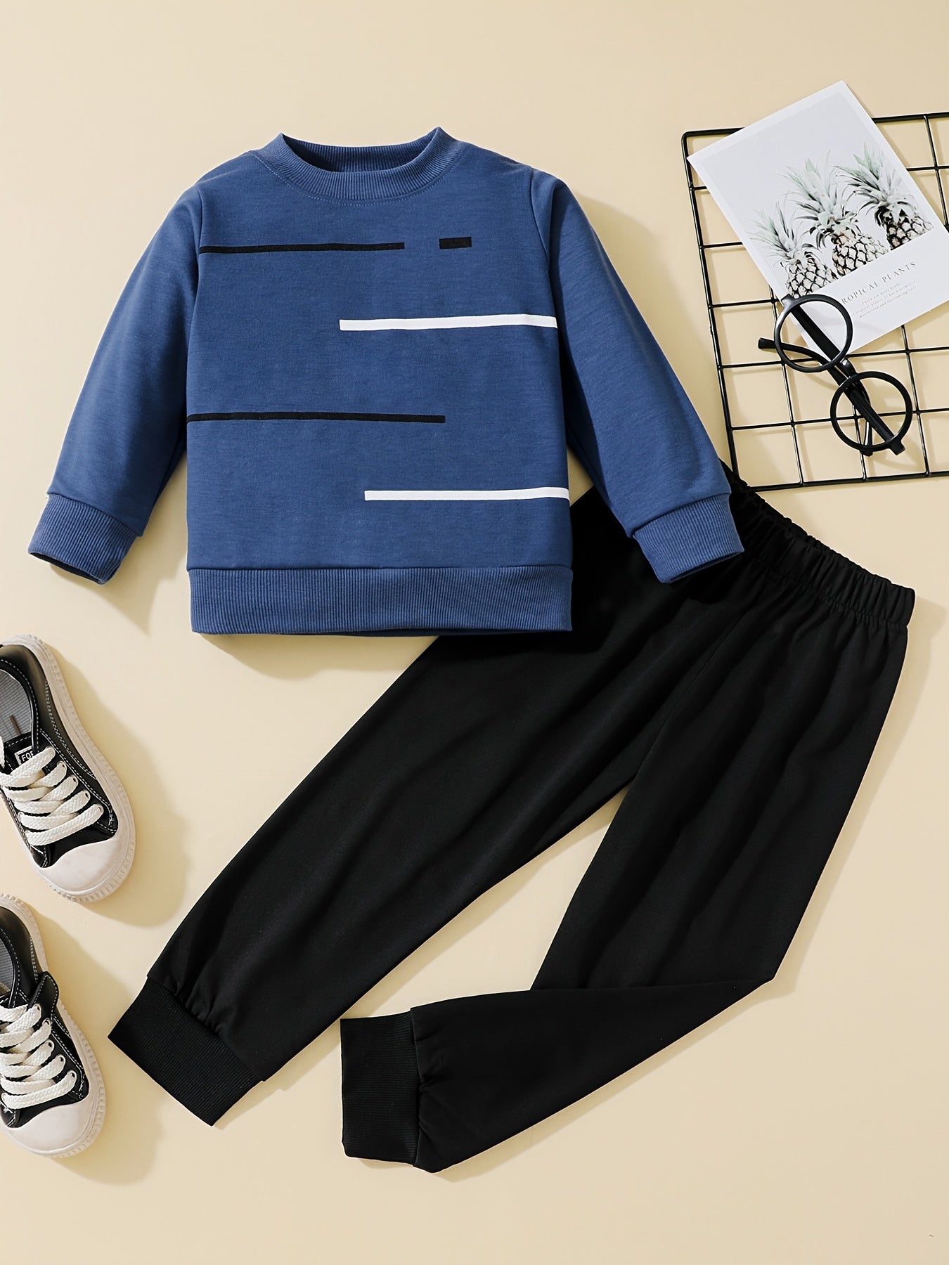 Boys Sports Sweatshirt & Sweatpants Set
