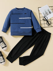 Boys Sports Sweatshirt & Sweatpants Set