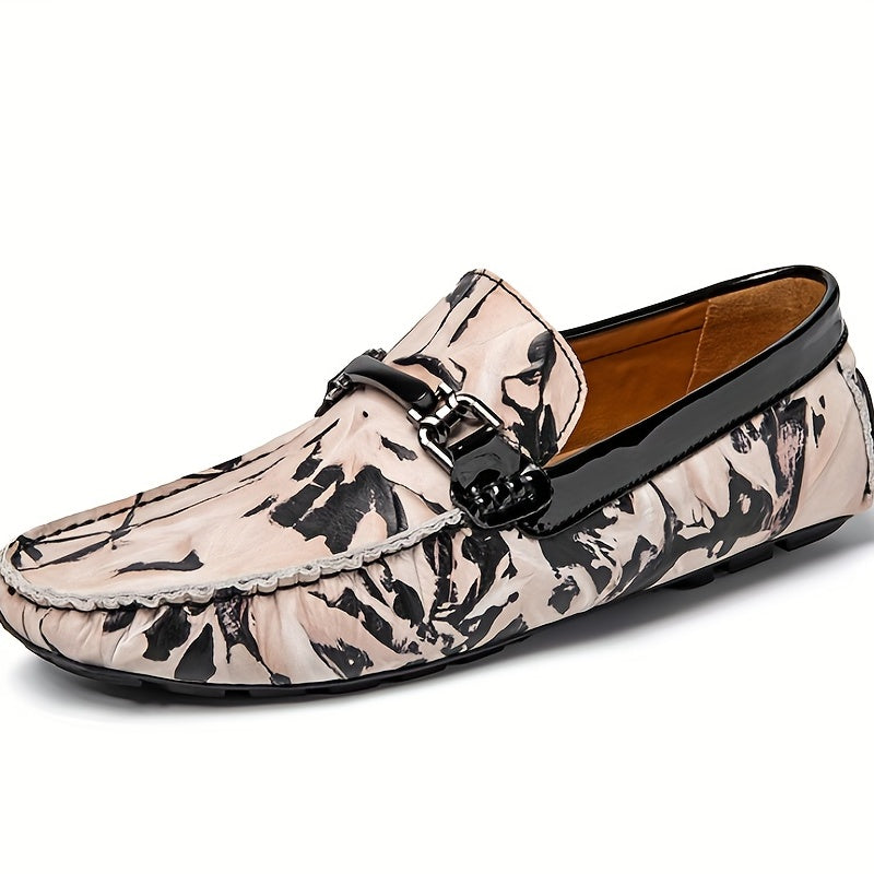 Men's Camo Loafers PU Shoes Soft Sole