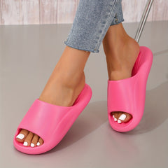 Women's Candy Platform Slides Soft Sole Pillow Slides Lightweight Slip On Shoes