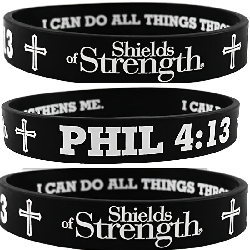 Bible Pattern Silicone Bracelet Rubber Wristband