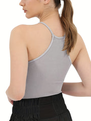 Women's Seamless Ribbed Camisole Racerback Crop Top