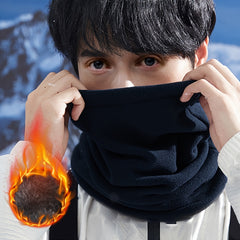 Men's Winter Thick Fleece Knit Neck Warmer for Outdoor Activities