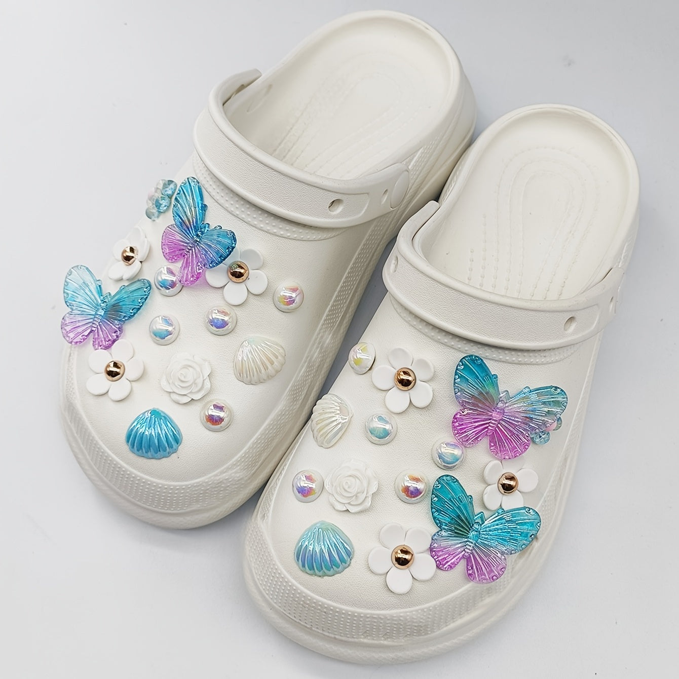 28pcs Colorful Butterfly Set for Clog Sandals DIY Accessories