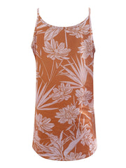 Floral Print Metal Strip Cami Top