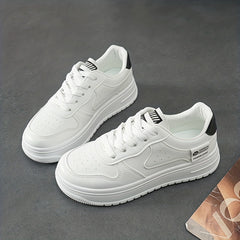 Women's Lace Up Platform Sneakers Low Top Shoes