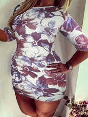 Casual Dress One Shoulder Stretch Dress