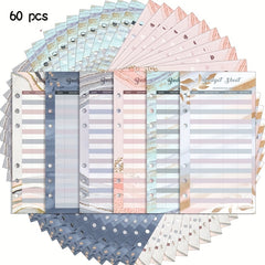 60pcs Budget Binder Paper Refill for Cash Envelopes