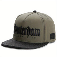 Street Letter Embroidery Men's Hip Hop Hat Adjustable Snapback Cap
