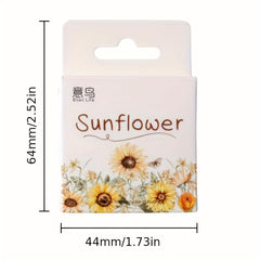 46pcs Sunflower Decorative Sticker Retro Hand Account DIY Boxed