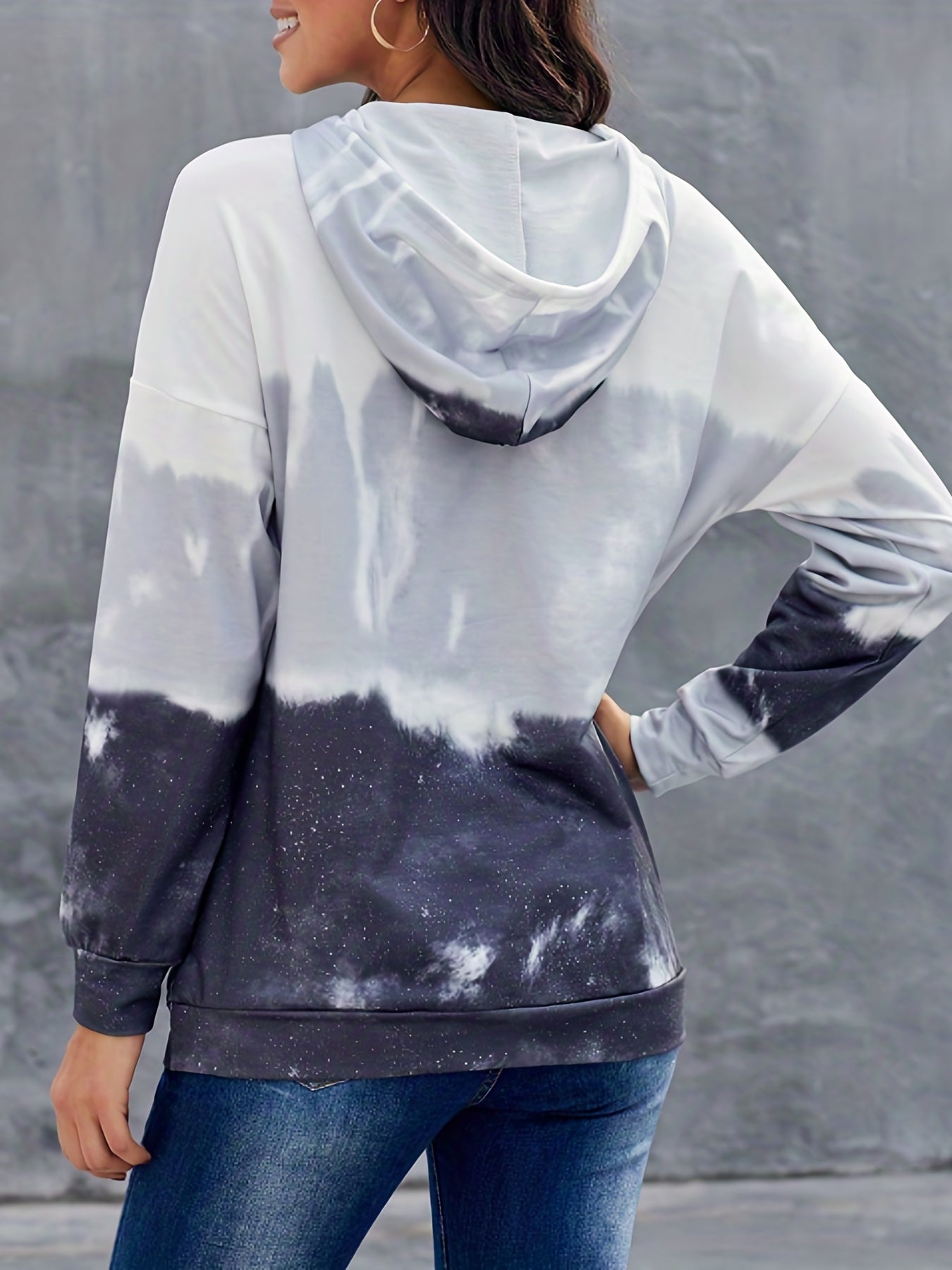 Tie Dye Kangaroo Pocket Hoodie Casual Long Sleeve Hoodie Sweatshirt