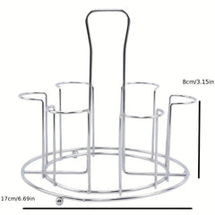 Metal Glass Cup Storage Rack Draining Drying Organizer Stand Bar for Mug Cups