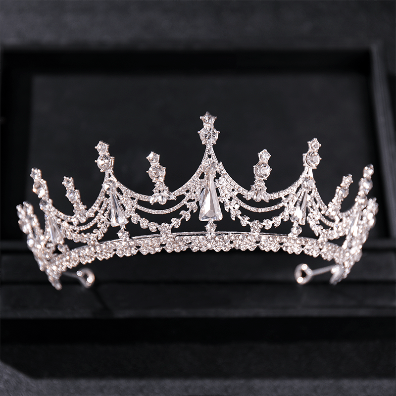 Rhinestone Princess Tiara Crystal Headbands Wedding Party