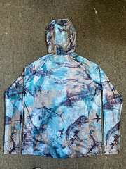 Men's Pattern Long Sleeve Hoodie With Mask Anti UV Sunscreen