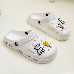 Women's Cartoon Bear Waterproof Clogs Sandals