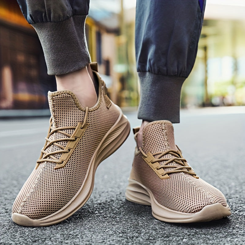 Men's Slip on Sneakers with Shoelaces Breathable Athletic Shoes