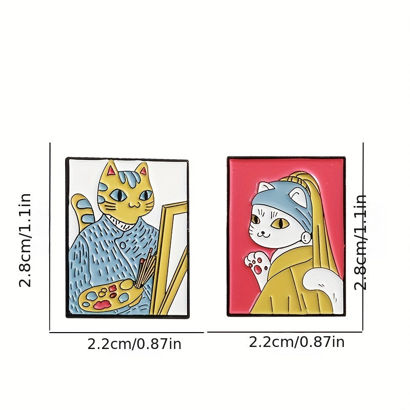 Cute Cartoon Cat Brooch for Kids - Fashionable Accessory