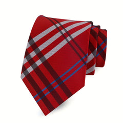 Men's Gingham Check Stripe Ties Business Neckties 8cm