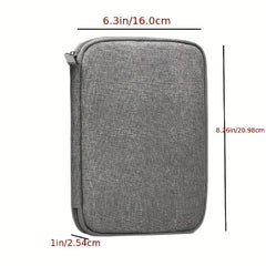 Versatile Data Cable Storage Bag Travel Zipper Electronic Accessories Bag