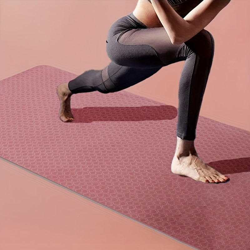 TPE Yoga Mat Non Slip Double Sided Fitness Mat For Plank Support