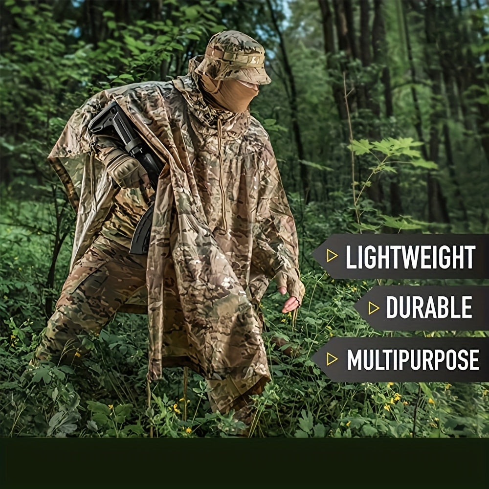 Camouflage Waterproof Raincoat for Outdoor Cycling and Mountaineering