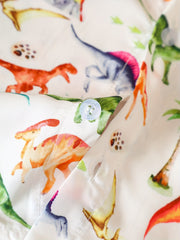 Casual Dinosaur Print Short Sleeve Shirt Little Boys Tee Top