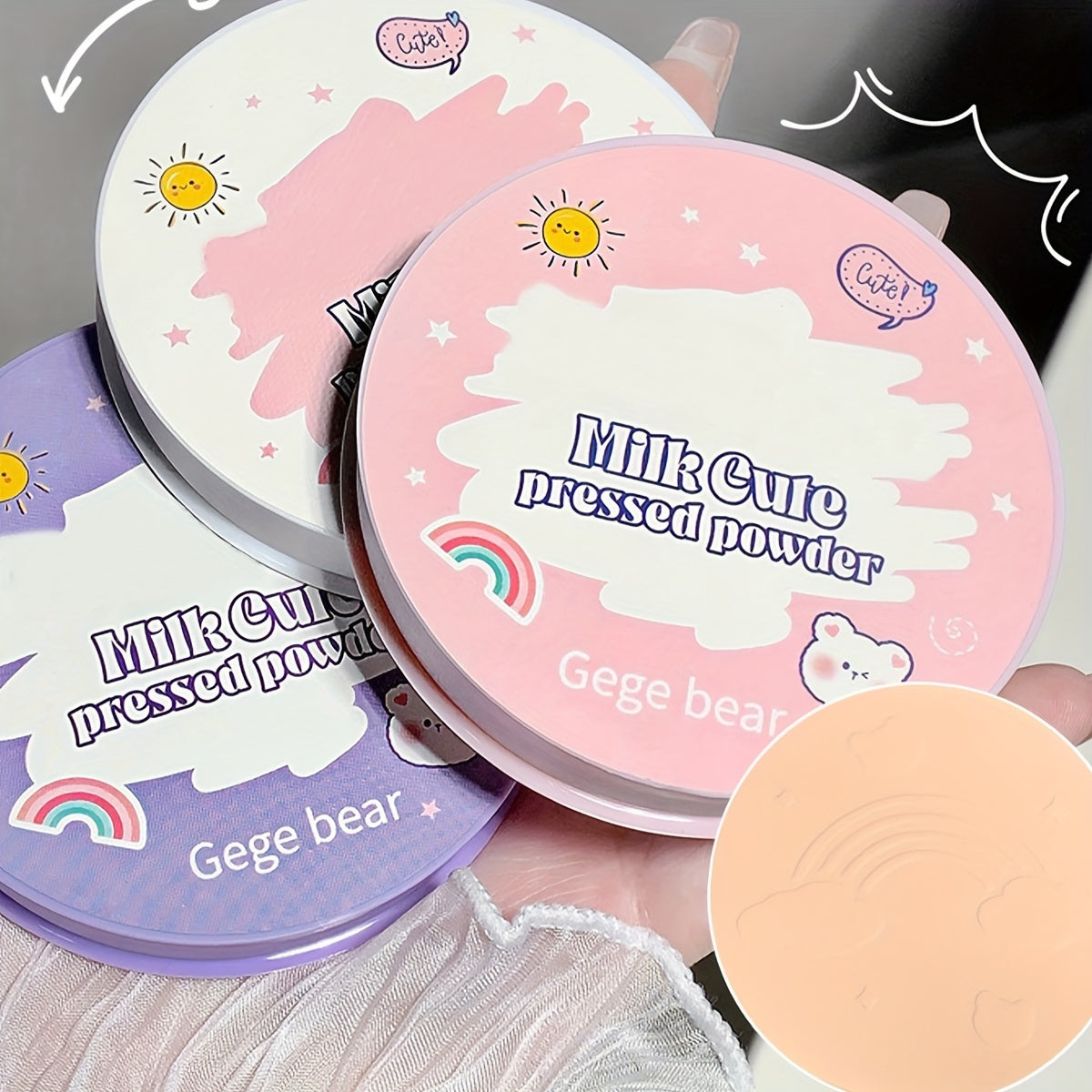 Milky Soft Makeup Setting Powder Concealer Brighten And Highlight