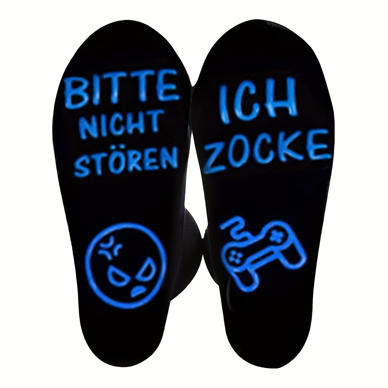 Men's Novelty Non Slip Letter Graphic Crew Socks