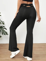 High Stretch Yoga Flared Pants Solid Bell bottom Pants