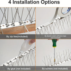 8ft Stainless Steel Pigeon Spikes for Roof Balcony Conservatory