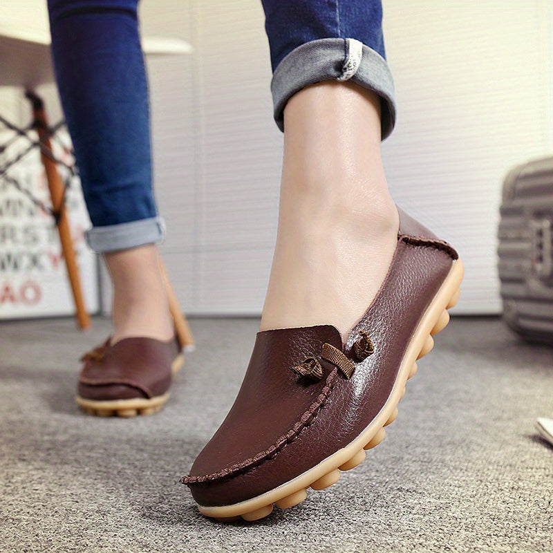 Women's Comfy Flat Loafers Soft Slip On Shoes Casual Flats
