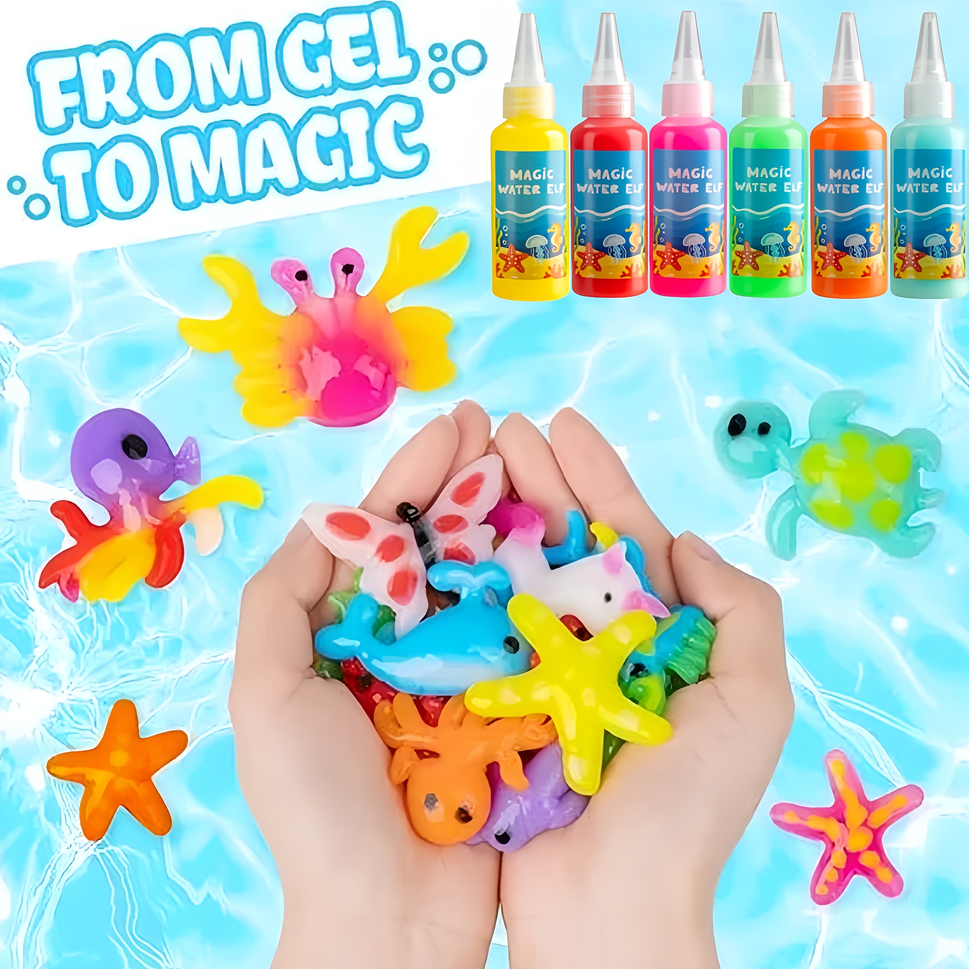 30-Piece Novelty Friendship Party Set with Magic Gel Models and Storage Box