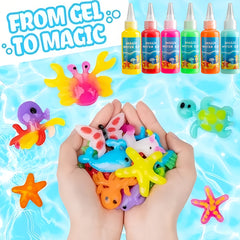 30-Piece Novelty Friendship Party Set with Magic Gel Models and Storage Box