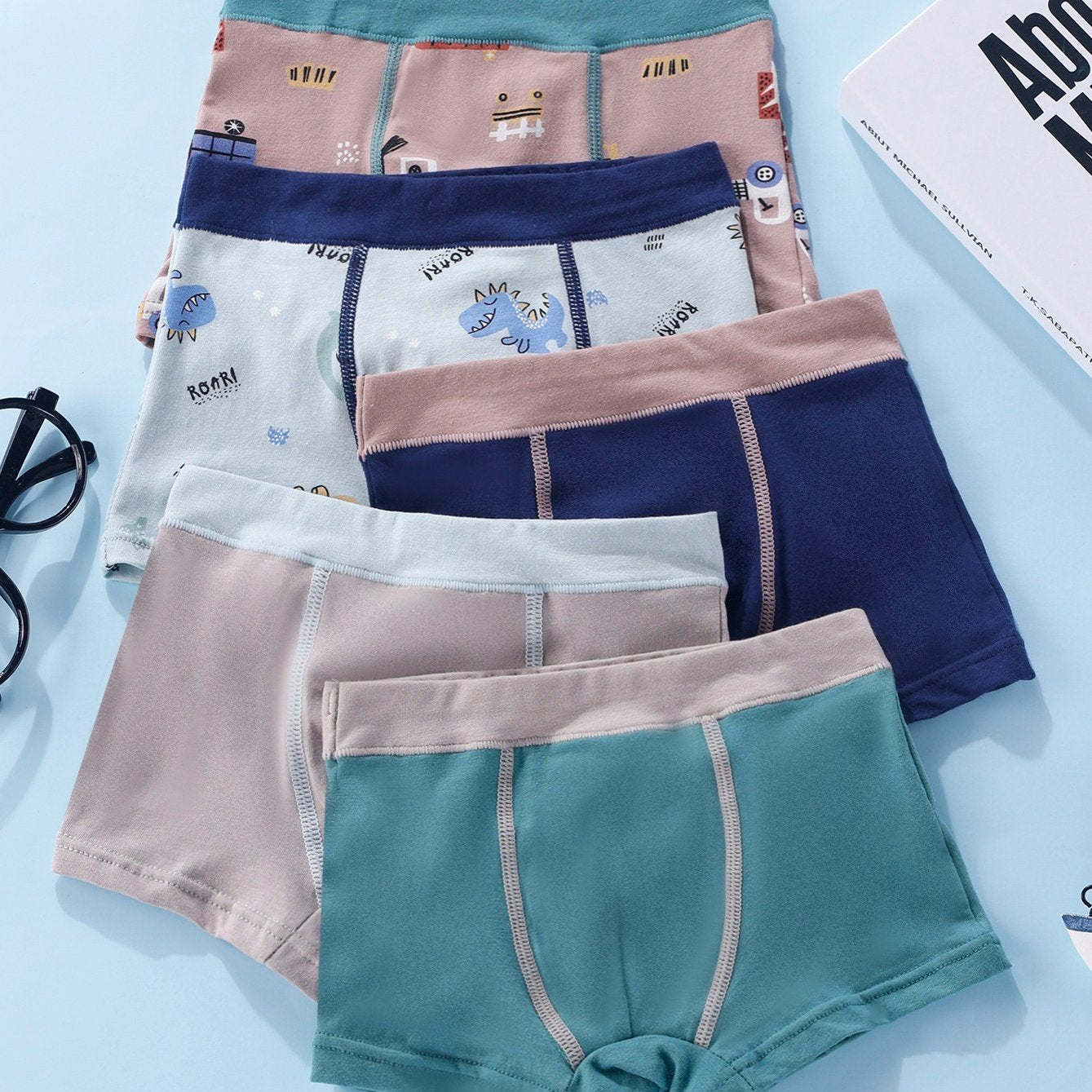 5pcs Boys Boxer Briefs Pack