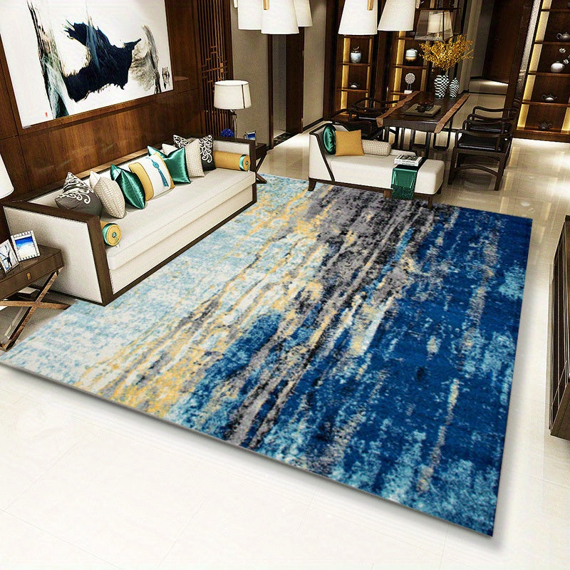 Modern Abstract Shaggy Rug Soft and Comfy Non Slip Machine Washable