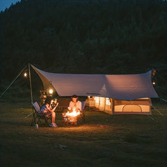 Silver Coated Canopy Tent Sun Rain Proof Tarps Outdoor Picnics