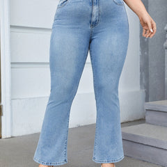 Women's Plus Size Stretch Flared Leg Jeans