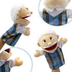 DDEMSMOE Family Hand Puppets - Ethnic Plush Soft Puppets for Kids Role Play