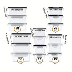 16pcs Leak-proof Food Container Set for Kitchen and Refrigerator