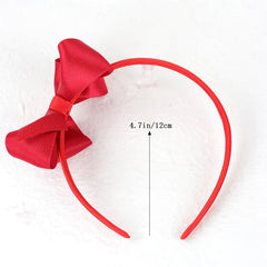 Girls Red Bow Headband Hairband Hoops Christmas Year Hair Accessories
